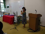 しっとりした日本の篠笛の演奏です。（瑞穂図書館　「第二回瑞穂図書館寄席」を行いました）