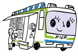 名古屋市図書館「自動車図書館」イラスト