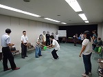 風船を使い、楽しそうでした!(南図書館・南区北部いきいき支援センターコラボ企画 第1回「がっちり貯筋してロコモを予防しよう」)