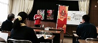 講演会の様子（瑞穂図書館　講演会「ぼくたちの街には、名古屋グランパスがある！」）