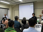 横井さんの奥様　美保子さんも聴講してくださいました。（富田図書館　講演会「ジャングルにひそんで28年　横井庄一さんのくらしから学ぶこと」）