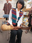 アルマジロから作られた弦楽器チャランゴ。（富田図書館　コンサート「フォルクローレ　南米アンデスの響き」）
