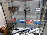 ショーケースにはマニア垂涎の逸品（熱田図書館　「熱田区制80周年記念図書館展示「熱田で生まれた車輌たち」）