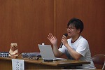 郷土資料館・木彫り熊資料館学芸員の大谷茂之さん（鶴舞中央図書館　講演会「旧尾張藩士が開拓した北海道八雲　～徳川さんと木彫り熊～」を行いました）