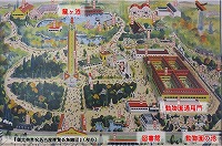 『御大典奉祝名古屋博覧会鳥瞰図』（部分）（鶴舞中央図書館　名古屋なんでも調査団「鶴舞公園に龍がいた？！」調査日誌 No.3）