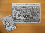 参加者のみなさんにはオリジナルブックカバーをプレゼント。昭和3年の名古屋博覧会に龍をあしらいました。（鶴舞中央図書館　報告会「鶴舞公園に龍がいた？！」を行いました）