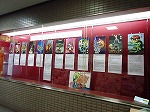 展示の様子（南図書館　岩里藁人「愛知妖怪画」展）