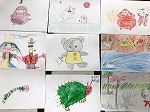 展示の様子（千種図書館「好きな本の絵をかこう！」＆「ゴッチのぬり絵」展）