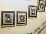 展示の様子（緑図書館　「役者見立東海道五十三驛パネル展」）"