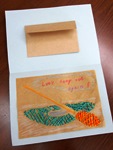 中村図書館「紙ししゅうでメッセージカードをつくろう」の写真