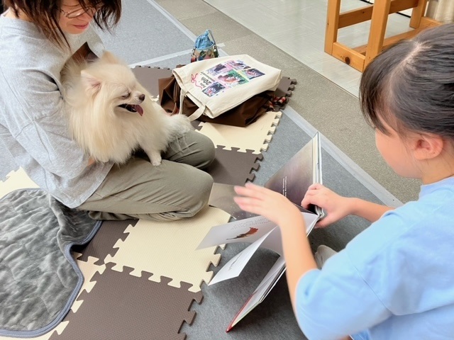 名東図書館「子ども向けセラピードッグへ読み聞かせ」の写真4