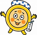 愛知県公衆浴場業生活衛生同業組合公認キャラクター「おけお」（鶴舞中央図書館　中区・昭和区コーナー展示「はじめまして銭湯」）