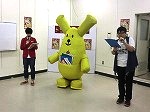 図書館のことと「ゆるキャラグランプリ」のＰＲをしたよ。（「お祭りだよ！メトロ今池2014」）