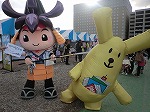 「かつなりくん」に斬られた～（ヨンデルー：「ゆるキャラ(Ｒ)グランプリ2014 in あいち セントレア」）