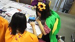 パペット作りのようすです。（10月）（にし図書館　としょかんくらぶ「ウーフクラブ」をおこないました）